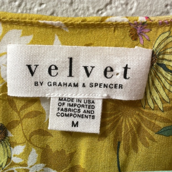Velvet by Graham & Spencer Yellow Floral Dress - Picture 4 of 6